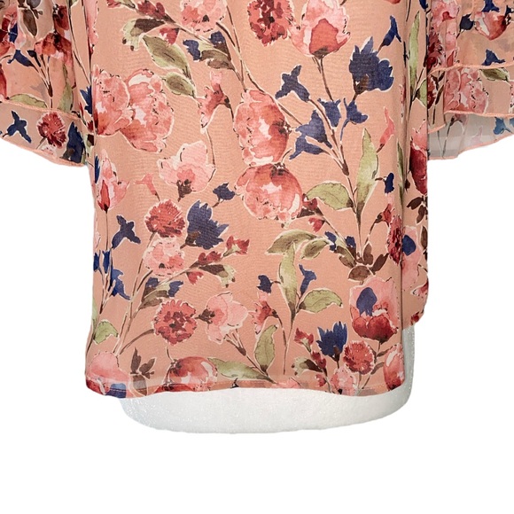 Maven West Floral Layered Tie Sleeve Blouse - XS - Picture 4 of 11